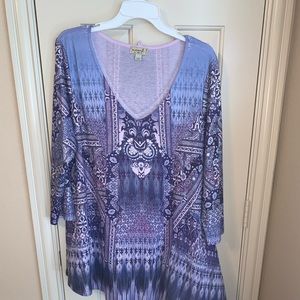 One World Asymmetricali Blouse 1X NWT